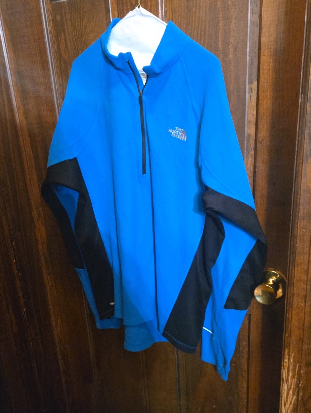 The North Face Bright Blue and Black Half-Zip Pullover